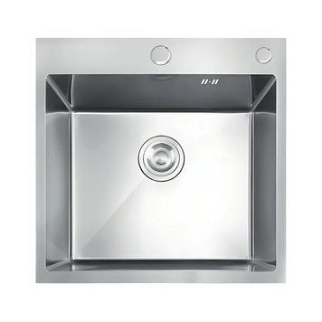 Мийка з нержавіючої сталі MIXXUS MH5050 DECOR SS COLOR (MH5050 DECOR NANO-SILVER)(3.0/0.8) колір нержавійка (MI7040) MI7040 фото