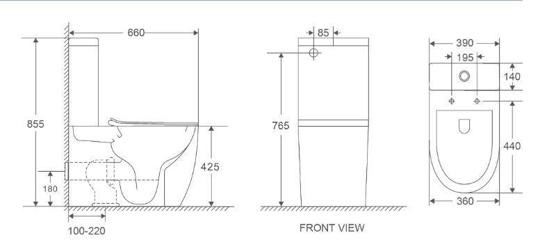 Унітаз-компакт Mixxus Premium Ellipse-0402-R 660x390x855mm, система змиву RIMLESS (MP6468) MP6468 фото