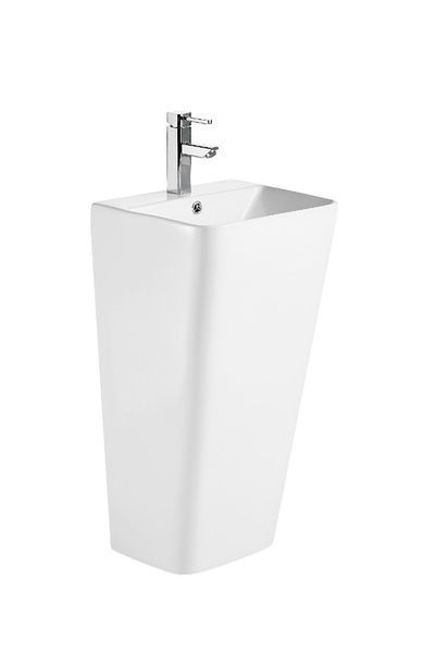 Раковина моноблок Mixxus STYLE-1101 з отвором під змішувач та переливом 440х380х830mm (MI6696) MI6696 фото