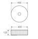 Умивальник накладний керамічний Mixxus Premium Wave-0101 400x400x125mm (MP6491) MP6491 фото 2