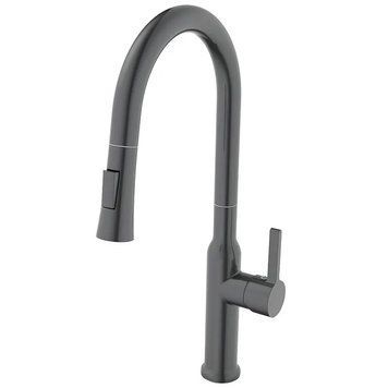 Змішувач для кухні з висувним виливом Mixxus Premium PULL 014 GRAPHITE (MI6959) MI6959 фото