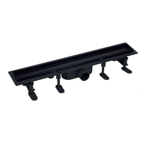 Душовий трап MIXXUS DRAIN-06-30 BLACK з пласт. основою і накладкою із нерж. сталі 70x300мм (MI6526) MI6526 фото