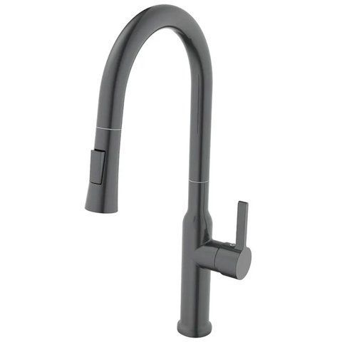 Змішувач для кухні з висувним виливом Mixxus Premium PULL 014 GRAPHITE (MI6959) MI6959 фото