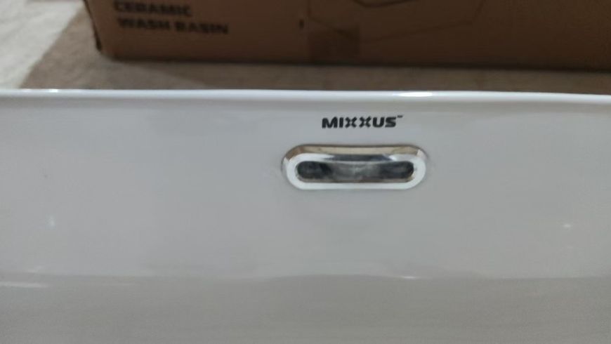 Раковина накладна Mixxus Premium QUADRO-0209 600х370х140mm з переливом (MP6522) MP6522 фото