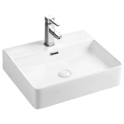 Раковина підвісна-накладна MIXXUS PREMIUM QUADRO-0201 500х440х120mm (отвір під змішувач, перелив) (MP6478) MP6478 фото