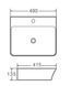 Умивальник накладний керамічний Mixxus Premium Bevel-0201 з переливом 485x410x125mm (MP6480) MP6480 фото 2