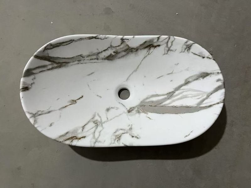 Раковина накладна MIXXUS PREMIUM WAVE-0105 MARBLE 620х360х160mm (MP6559) MP6559 фото