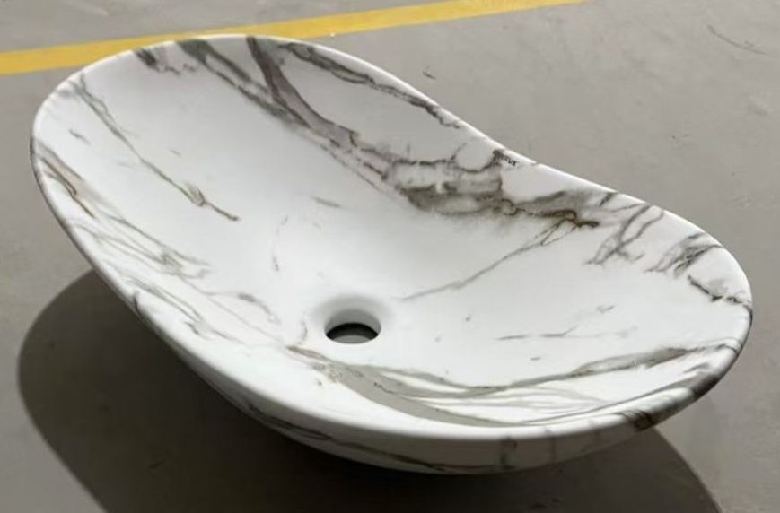 Раковина накладна MIXXUS PREMIUM WAVE-0105 MARBLE 620х360х160mm (MP6559) MP6559 фото