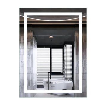 Дзеркало Mixxus Premium FLASH MR21-60x80 з Led Touch, Anti-fog, димером, регулятором яскравості, годинником (MP6617) MP6617 фото
