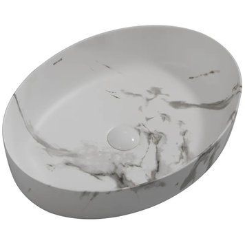 Раковина накладна MIXXUS PREMIUM ELLIPSE-0104 MARBLE 550х415х140mm (MP6554) MP6554 фото