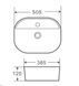 Умивальник накладний керамічний Mixxus Premium Ellipse-0201 505x385x120mm (MP6482) MP6482 фото 2