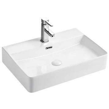 Раковина підвісна-накладна MIXXUS PREMIUM QUADRO-0202 600х440х120mm (отвір під змішувач, перелив) (MP6479) MP6479 фото