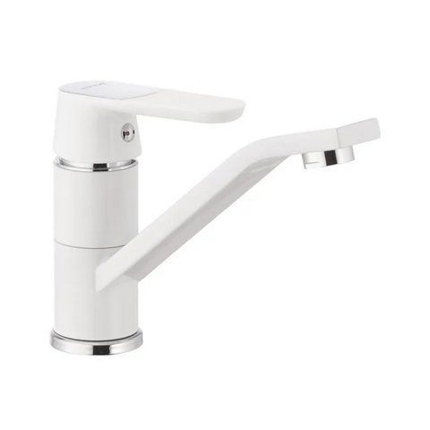 Змішувач для умивальника Mixxus Premium TIGER 555 (виливши 15 см) білий (MI0574) MI0574 фото
