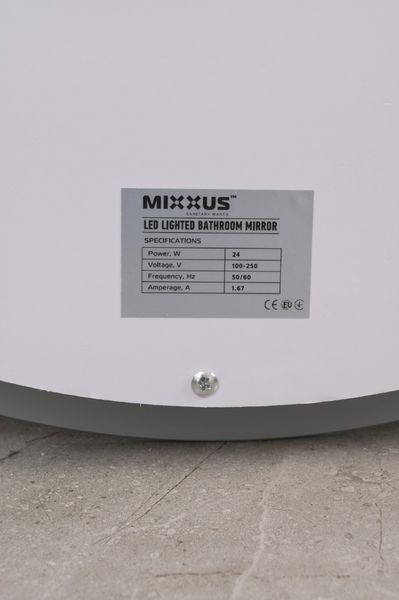Дзеркало Mixxus PLAIN MC02-80 з Led Touch, Anti-fog, димером, регулятором яскравості, годинником (MI6931) MI6931 фото