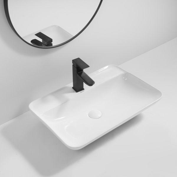 Раковина накладна Mixxus Premium BEVEL-0203 600х405х120mm з отвором під змішувач (MP6513) MP6513 фото