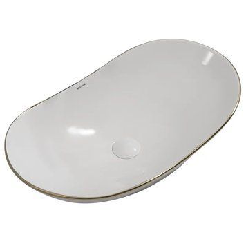 Раковина накладна MIXXUS PREMIUM WAVE-0105 EDGE GOLD 620х360х160mm (MP6557) MP6557 фото