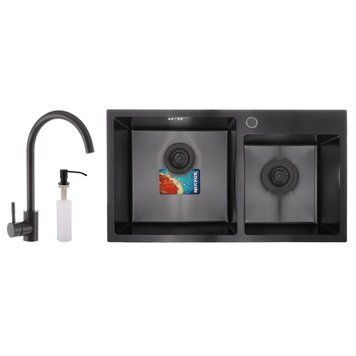 Набір Mixxus SET-7843D-220x1.0-PVD (мийка + змішувач + диспенсер) (MX0585) MX0585 фото