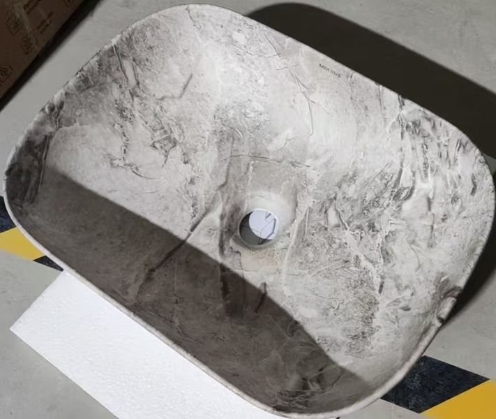 Раковина накладна MIXXUS PREMIUM DIVERSE-0113 MARBLE 455х325х135mm (MP6544) MP6544 фото