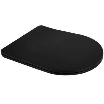Сидіння-кришка для унітазу Mixxus Premium SEAT COVER ELLIPSE-BEVEL-2001 BLACK з мікроліфтом 463х361х50mm (MP6615) MP6615 фото