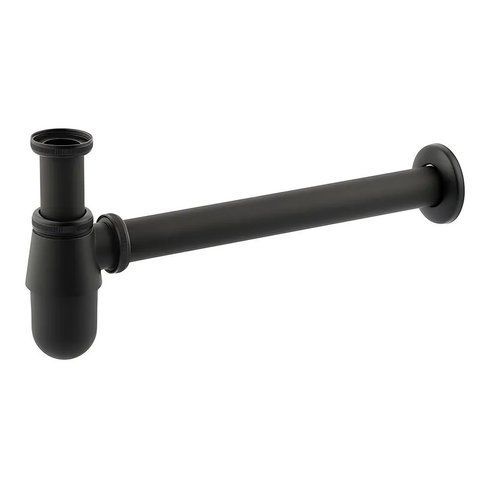 Сифон для раковини Mixxus SIPHON-01 BLACK без випуску (під донний клапан) без ревізії (Колір чорний) 1 1/4'' (AC3571) AC3571 фото