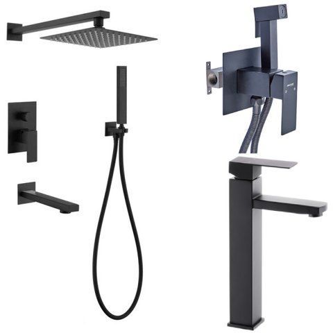 Набір 3 в 1 SUS304 MIXXUS KUB-001-HIGH (MI2830) + MIXXUS KUB-009 INNER BLACK (MI5946) + Mixxus KUB-333 Black (MI6040) SET-M6279 фото
