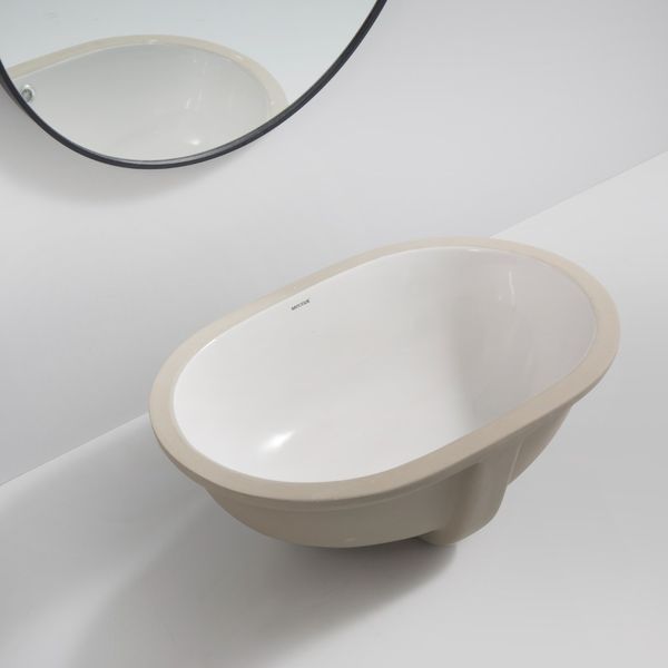 Раковина врізна під стільницю MIXXUS PREMIUM ELLIPSE-1701 570х385х205mm з переливом (MP6566) MP6566 фото