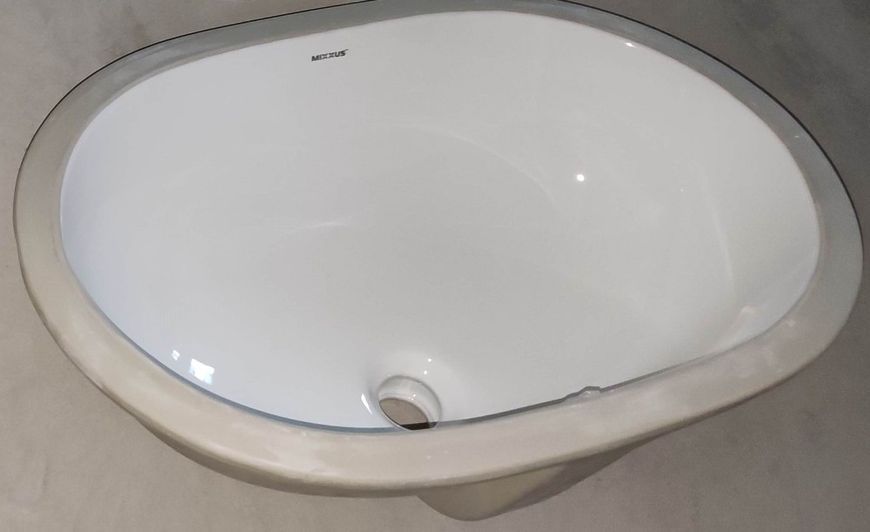 Раковина врізна під стільницю MIXXUS PREMIUM ELLIPSE-1701 570х385х205mm з переливом (MP6566) MP6566 фото