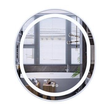 Дзеркало Mixxus Premium ELLIPSE MV05-80x70-Reverse WHITE з Led Touch, Anti-fog, димером (3-6,5kK) (MP6645) MP6645 фото