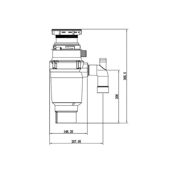 Подрібнювач харчових відходів Mixxus GD-01-0,5 (390Вт) (MX1568) MX1568 фото