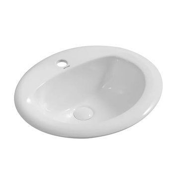 Раковина врізна на стільницю Mixxus Premium TOPPER-1602 515х400х200mm з отвором під змішувач та переливом (MP6572) MP6572 фото