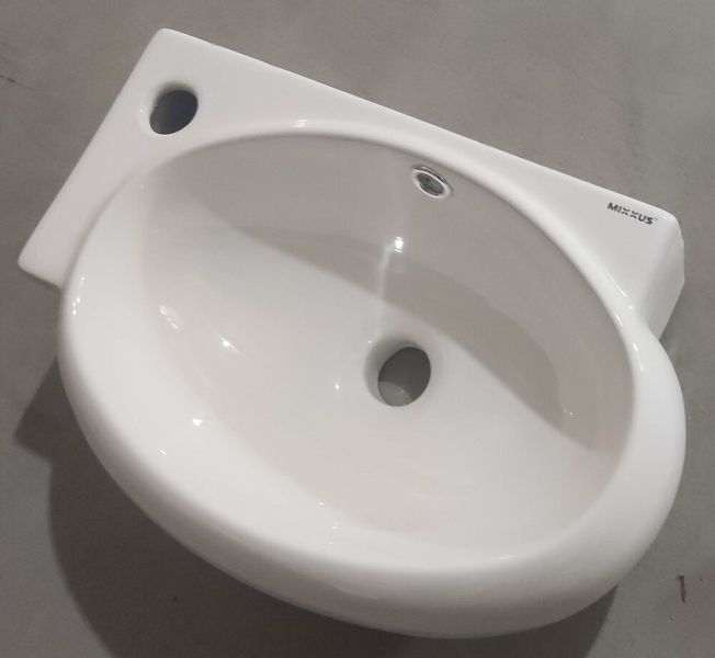 Раковина підвісна Mixxus Premium DIVERSE-1201-R 400х215х140mm з отвором під змішувач та переливом (MP6506) MP6506 фото