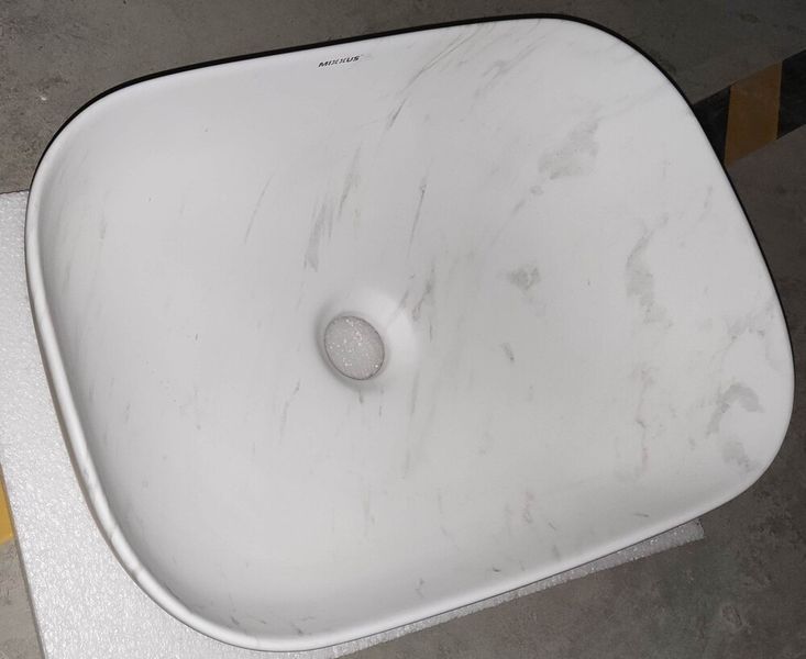 Раковина накладна Mixxus Premium DIVERSE-0112 MARBLE 455х325х135mm (MP6543) MP6543 фото