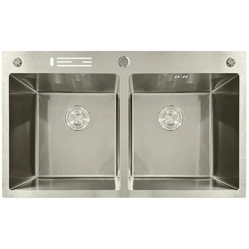 Мийка з нержавіючої сталі MIXXUS MH8350-DK NANO-SILVER (3.0/0.8) колір нержавійка (MI7052) MI7052 фото