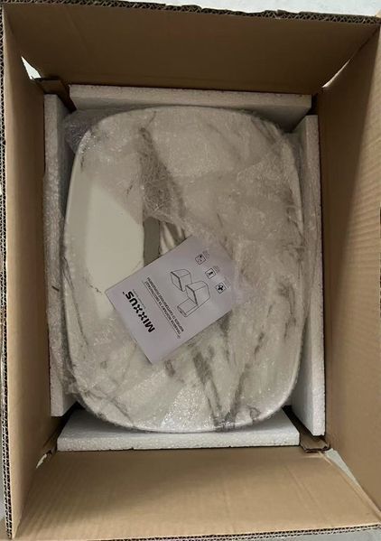 Раковина накладна Mixxus Premium BEVEL-0102 MARBLE 495х370х135mm (MP6519) MP6519 фото