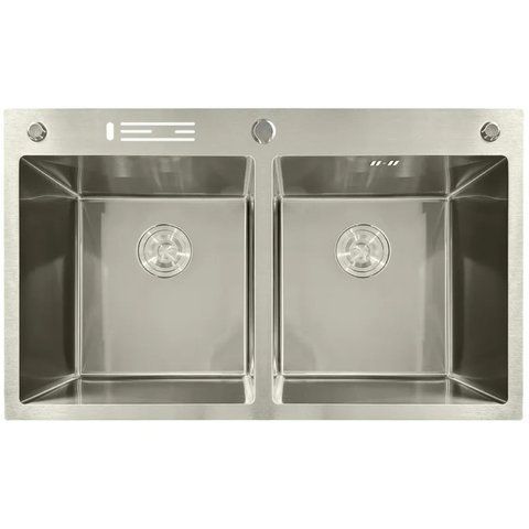 Мийка з нержавіючої сталі MIXXUS MH8350-DK NANO-SILVER (3.0/0.8) колір нержавійка (MI7052) MI7052 фото