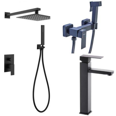 Набір 3 в 1 SUS304 MIXXUS KUB-001-HIGH (MI2830) + MIXXUS KUB-003 INNER BLACK (MI5944) + Mixxus KUB-222 Black (MI6019) SET-M6282 фото