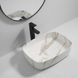 Раковина накладна Mixxus Premium BEVEL-0102 MARBLE 495х370х135mm (MP6519) MP6519 фото 4