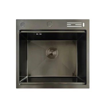 Мийка Mixxus MH5050-SK Nano-Black з н.ст.зі сходинкою для сушарки, з підст.під ножі(графіт) (MX1940) MX1940 фото