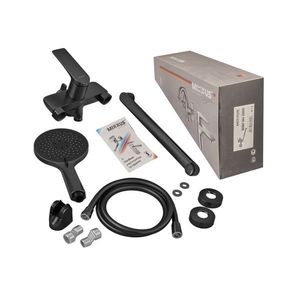 Змішувач для ванни Mixxus Premium DERBY 006 (EURO) BLACK (MI6602) MI6602 фото