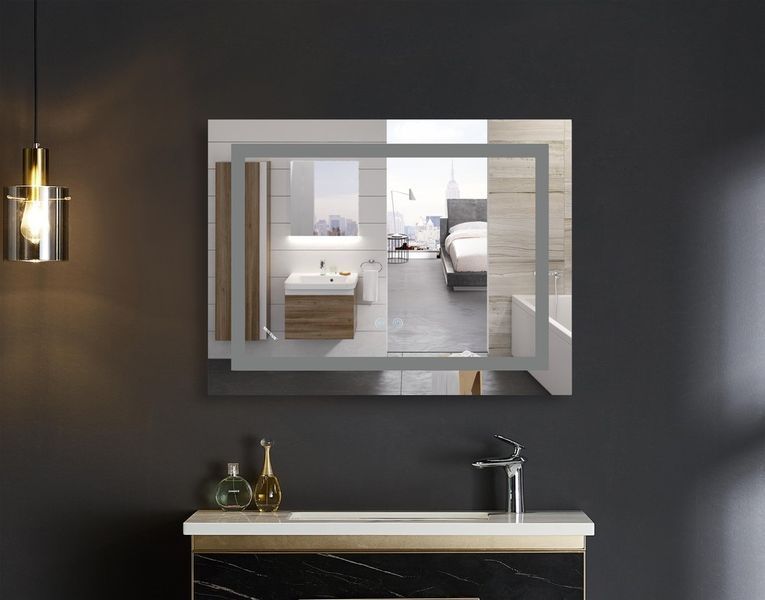 Дзеркало Mixxus WARM MR12-80x60-Reverse з Led Touch, Anti-fog, димером, регулятором яскравості (MI6672) MI6672 фото