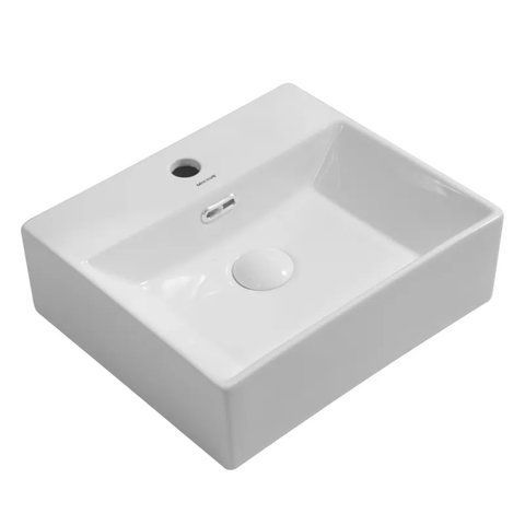 Раковина підвісна Mixxus Premium QUADRO-0205 410х360х130mm з отвором під змішувач та переливом (MP6508) MP6508 фото