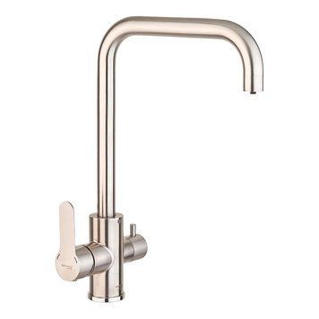 Змішувач для кухні Mixxus DAX-021-G з нерж. сталі SUS304 з вих. для питної води (MI6077) MI6077 фото