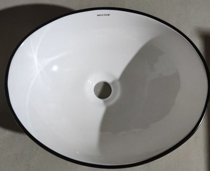 Раковина накладна MIXXUS PREMIUM ELLIPSE-0108 EDGE BLACK 400х330х145mm (MP6527) MP6527 фото