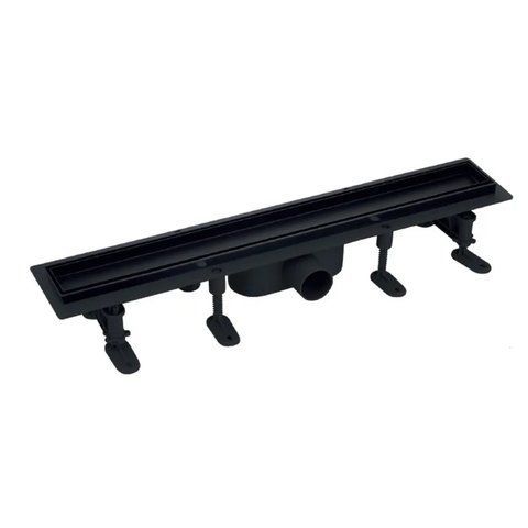Душовий трап Mixxus DRAIN-06-60 BLACK з пластиковою основою і накладкою із нерж.сталі SUS304 70x600мм (MI6529) MI6529 фото