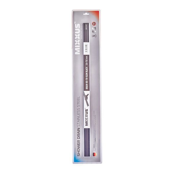 Душовий трап з нерж. сталі SUS304 Mixxus Drain-05-70-Slim Black (30x700 мм) (Чорний) (MI6170) MI6170 фото