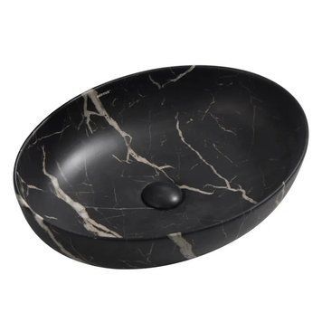 Раковина накладна Mixxus Premium ELLIPSE-0102 MARBLE 515х400х130mm (MP6552) MP6552 фото
