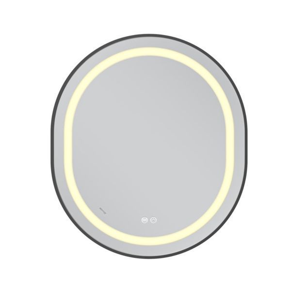 Дзеркало Mixxus Premium ELLIPSE MV05-80x70-Reverse BLACK з Led Touch, Anti-fog, димером (3-6,5kK) (MP6646) MP6646 фото