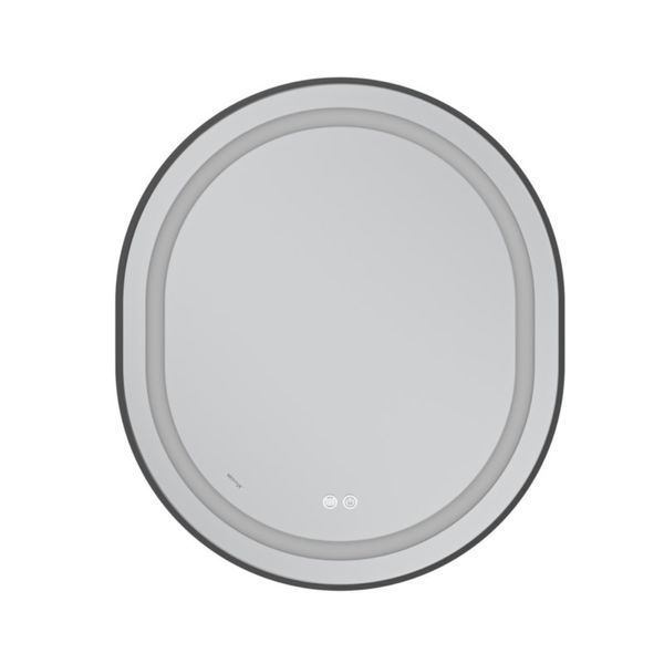 Дзеркало Mixxus Premium ELLIPSE MV05-80x70-Reverse BLACK з Led Touch, Anti-fog, димером (3-6,5kK) (MP6646) MP6646 фото