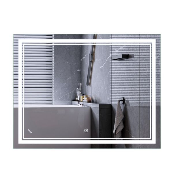 Дзеркало Mixxus Premium QUADRO MR20-90x70-Reverse з Led Touch, Anti-fog, димером, регулятором яскравості (MP6621) MP6621 фото