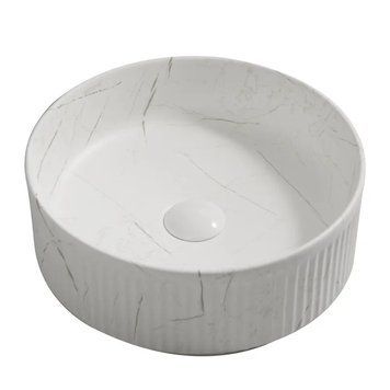 Раковина накладна Mixxus Premium WAVE-0102 MARBLE 370х370х130mm (MP6528) MP6528 фото